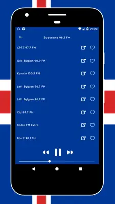 Radio Iceland + Radio FM Iceland - Icelandic Radio android App screenshot 1