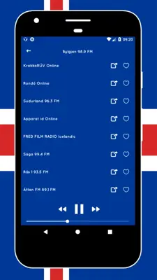 Radio Iceland + Radio FM Iceland - Icelandic Radio android App screenshot 2